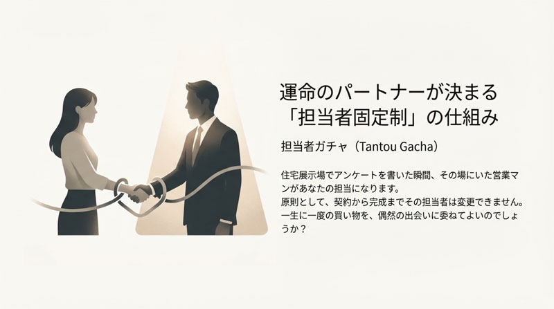 運命のパートナーが決まる担当者固定制と担当者ガチャの仕組み